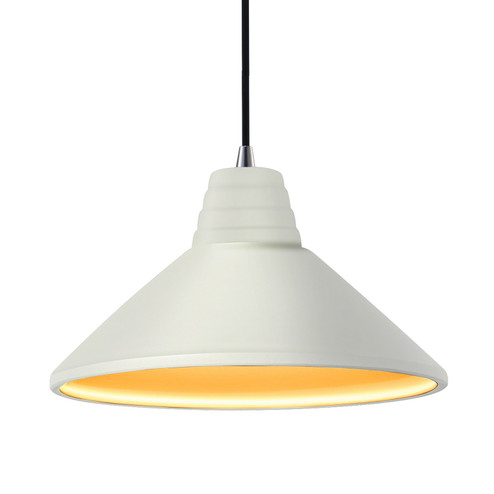 Radiance LED Pendant in Gloss White (102|CER-6200-WHT-ABRS-BEIG-TWST-LED1-700)