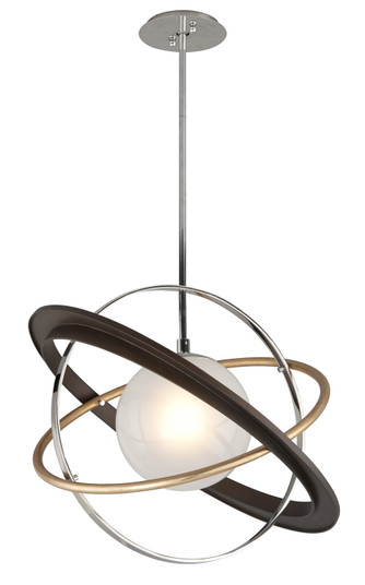 Apogee One Light Chandelier in Two-Tone (67|F5511-SFB/VGL/SS)