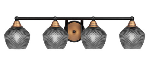 Paramount Four Light Bathroom Lighting in Matte Black & Brass (200|3424-MBBR-4622)