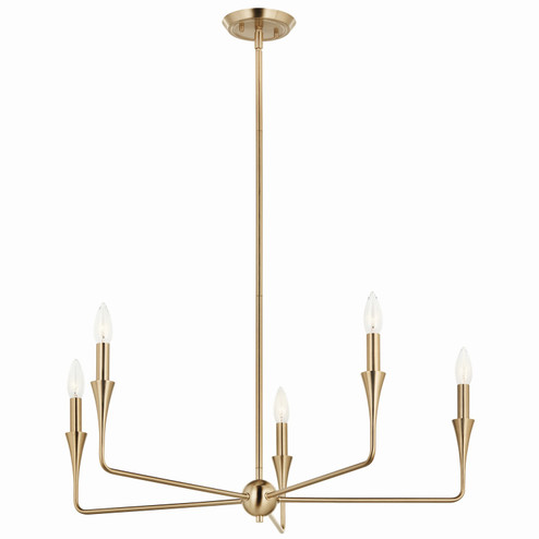 Alvaro Five Light Chandelier in Champagne Bronze (12|52689CPZ)