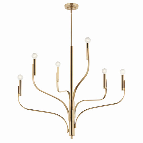 Livadia Six Light Chandelier in Champagne Bronze (12|52673CPZ)