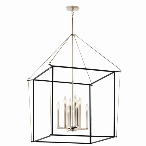 Eisley Eight Light Foyer Pendant in Polished Nickel (12|52628PN)