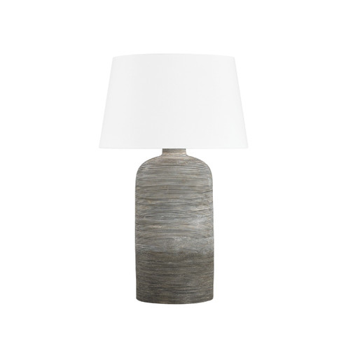Sutton Manor One Light Table Lamp in Aged Brass/Ceramic Cream Shadow (70|L5631-AGB/CCS)