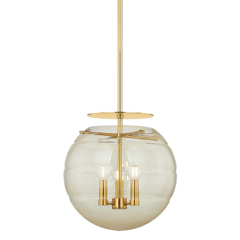 Gill Three Light Pendant in Aged Brass (70|1343-AGB)