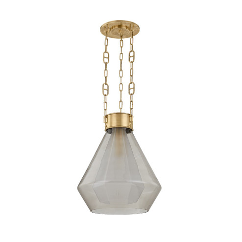 Tragus One Light Pendant in Vintage Brass (68|466-19-VB)