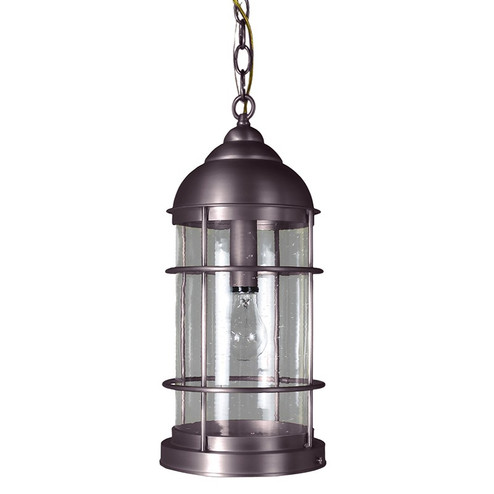 Nautical One Light Hanging Lantern in Dark Brass (196|3532-DB-MED-CSG)