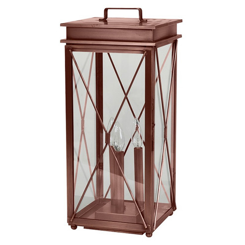 Glidden Three Light Pier Lantern in Antique Copper (196|11843P-AC-LT3-CLR)