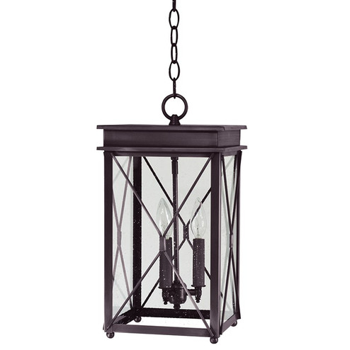 Glidden Three Light Hanging Lantern in Dark Brass (196|11822-DB-LT3-CSG)