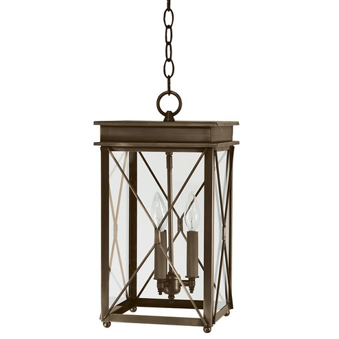 Glidden Three Light Hanging Lantern in Dark Antique Brass (196|11822-DAB-LT3-CLR)