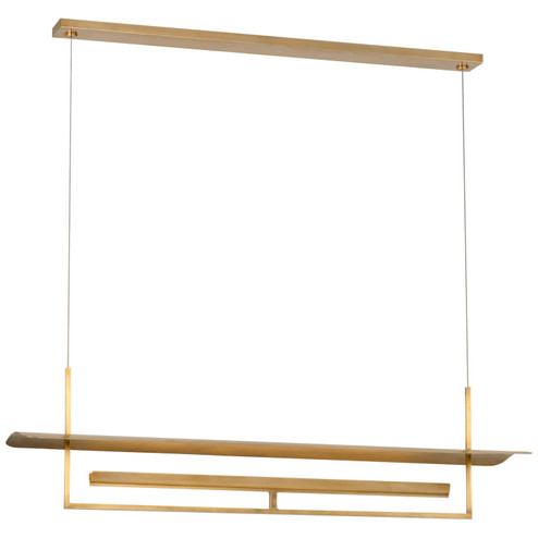 Tristan LED Linear Chandelier in Hand-Rubbed Antique Brass (268|IKF 5140HAB)