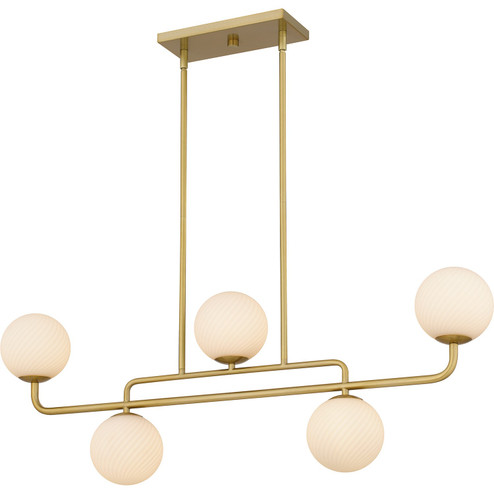 Regis Five Light Linear Chandelier in Brushed Gold (10|RGS540BRG)