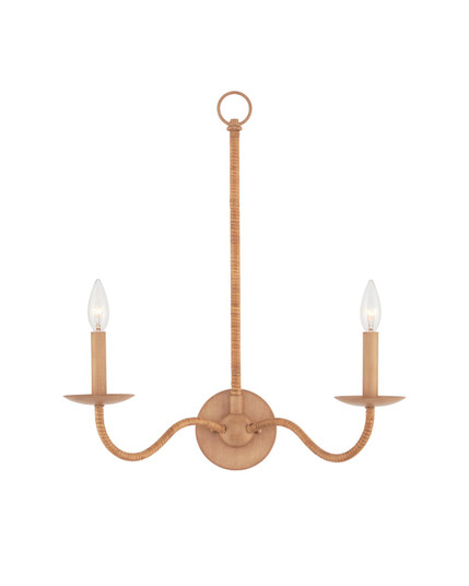 Saxon Collection Two Light Wall Sconce in Saddle Tan/Natural (142|5000-0266)