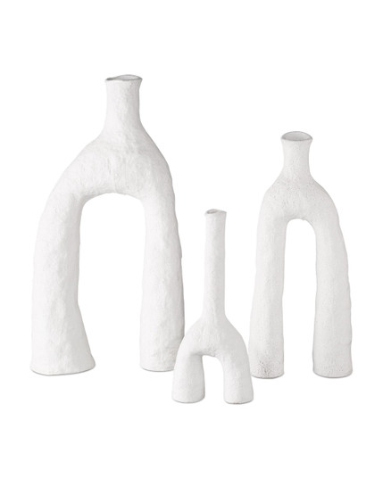 Zante Vase Set of 3 Vase Set of 3 in Matte White (142|1200-0889)