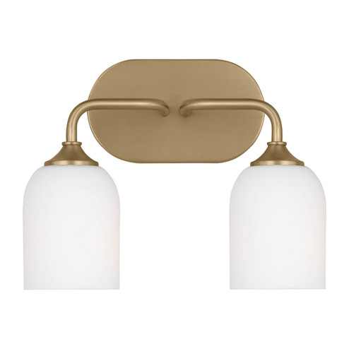 Emile Two Light Vanity in Satin Brass (1|GLV1022EN3/SB)