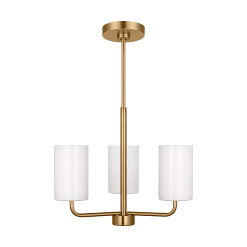 Rhett Three Light Chandelier in Satin Brass (1|GLC1003EN3/SB)