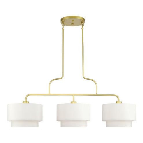 Manorwood Three Light Linear Chandelier in Soft Gold (107|50303-33)