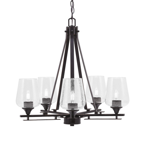 Uptowne Five Light Chandelier in Dark Granite (200|325-DG-210)