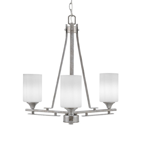 Uptowne Three Light Chandelier in Aged Silver (200|323-AS-310)
