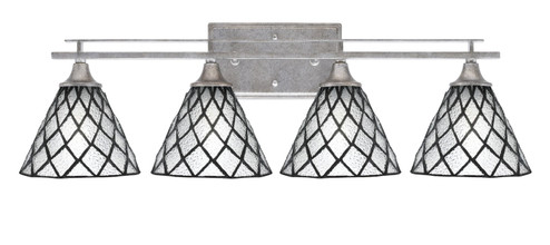 Uptowne Four Light Bath Bar in Aged Silver (200|134-AS-9185)