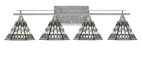 Uptowne Four Light Bath Bar in Aged Silver (200|134-AS-9105)