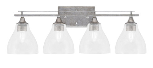 Uptowne Four Light Bathroom Lighting in Aged Silver (200|134-AS-4760)