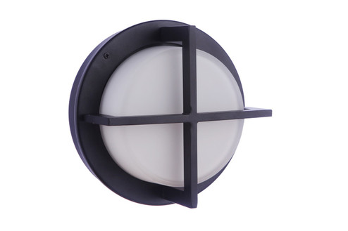 Bulkhead Round Two Light Outdoor Bulkhead in Textured Black (46|ZA5912-TB)