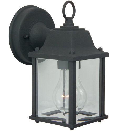 Coach Lights Cast One Light Wall Mount in Textured Black (46|Z192-TB)