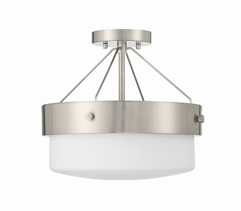 Oak Street Two Light Flushmount in Brushed Polished Nickel (46|XS3213-BNK)
