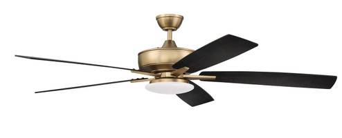 Super Pro 112 60'' Ceiling Fan in Satin Brass (46|S112SB5-60BWNFB) Super Pro 112 60'' Ceiling Fan in Satin Brass (46|S112SB5-60BWNFB)