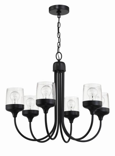 Wrenn Six Light Chandelier in Flat Black (46|58126-FB)