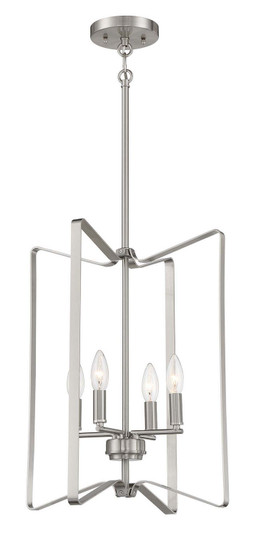 Shayna Four Light Foyer Pendant in Brushed Polished Nickel (46|56134-BNK) Shayna Four Light Foyer Pendant in Brushed Polished Nickel (46|56134-BNK)