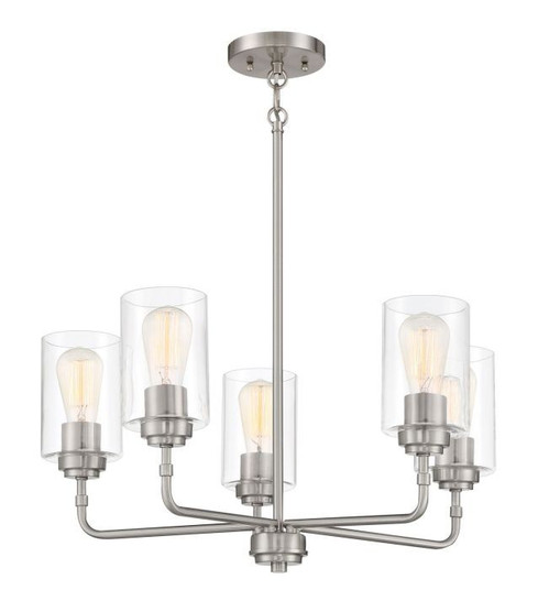Stowe Five Light Chandelier in Brushed Polished Nickel (46|56025-BNK)