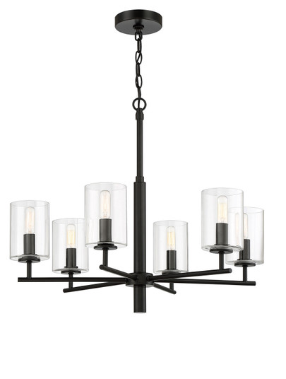 Hailie Six Light Chandelier in Flat Black (46|55626-FB)