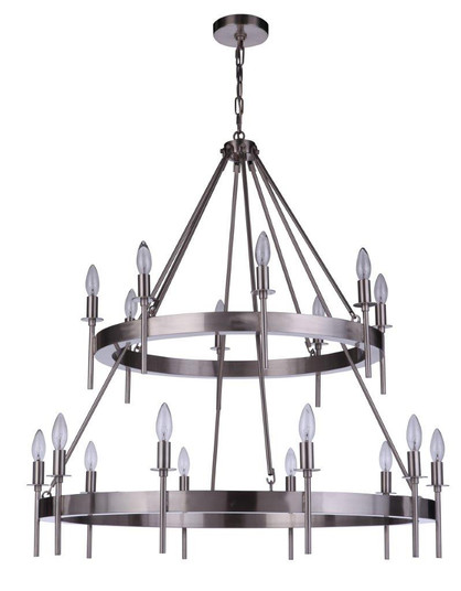 Larrson 18 Light Chandelier in Brushed Polished Nickel (46|54318-BNK) Larrson 18 Light Chandelier in Brushed Polished Nickel (46|54318-BNK)
