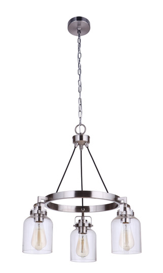 Foxwood Three Light Chandelier in Brushed Polished Nickel (46|53623-BNK)
