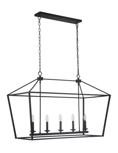 Flynt Five Light Island Pendant in Flat Black (46|52975-FB)