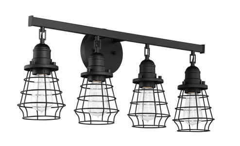 Thatcher Four Light Vanity in Flat Black (46|50604-FB)