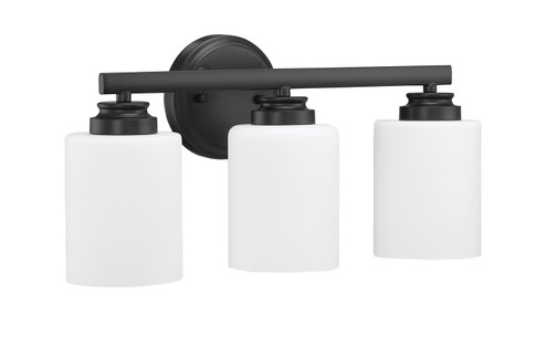 Bolden Three Light Vanity in Flat Black (46|50503-FB-WG)