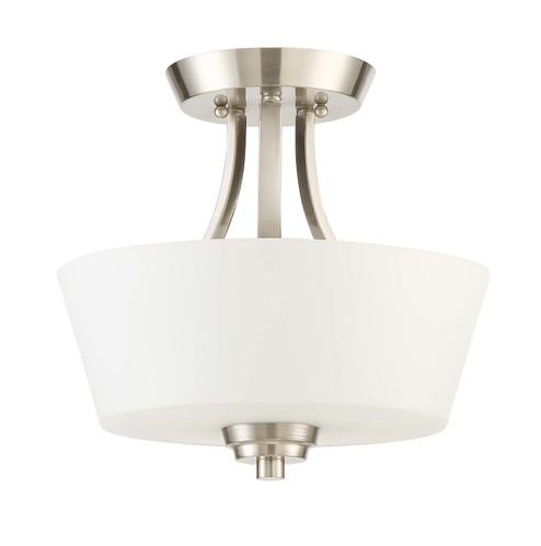 Grace Two Light Convertible Semi Flush in Brushed Polished Nickel (46|41952-BNK) Grace Two Light Convertible Semi Flush in Brushed Polished Nickel (46|41952-BNK)