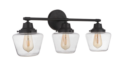 Essex Three Light Vanity in Flat Black (46|19528FB3)