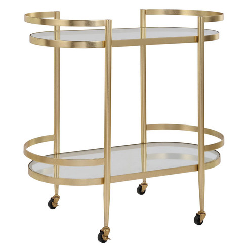 Isabelle Bar Cart in Gold Leaf (52|24246)