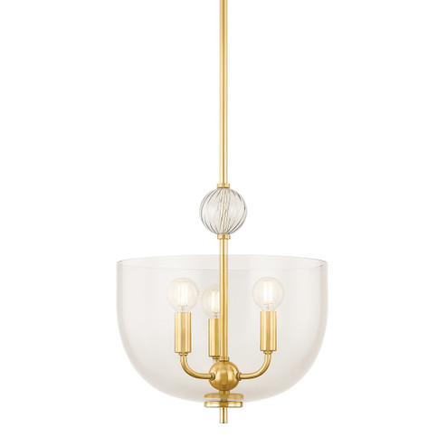 Arianne Three Light Lantern in Aged Brass (428|H907703-AGB)