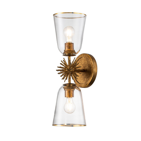 Staring Two Light Wall Sconce in Gold Leaf (175|SC00957G-2)