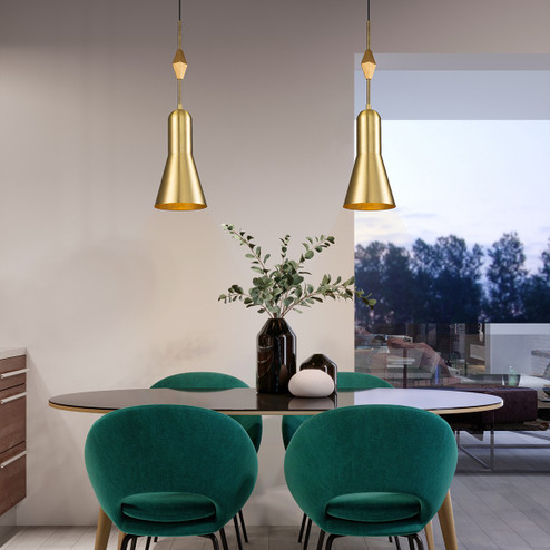 Etoile One Light Pendant in Aged Brass (175|PD00116AGB-1)