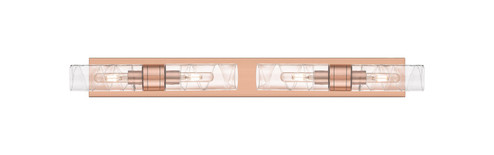 Downtown Urban Four Light Bath Vanity in Antique Copper (405|617S-4W-AC-G617-8DE)