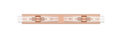 Downtown Urban Four Light Bath Vanity in Antique Copper (405|617S-4W-AC-G617-8CL)