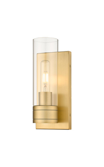 Downtown Urban One Light Wall Sconce in Brushed Brass (405|617-1W-BB-G617-8CL)