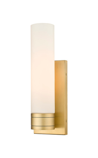 Downtown Urban One Light Wall Sconce in Brushed Brass (405|617-1W-BB-G617-11WH)