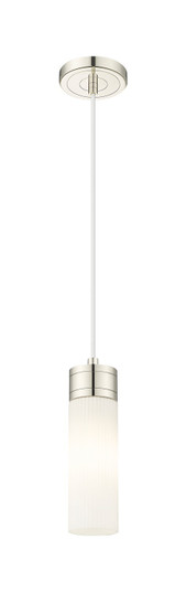 Downtown Urban One Light Mini Pendant in Polished Nickel (405|617-1P-PN-G617-8SWH)