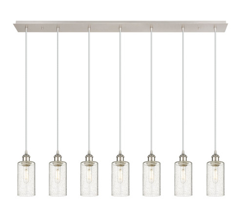 Downtown Urban Seven Light Linear Pendant in Polished Nickel (405|127B-7P-PN-G434-7SDY)